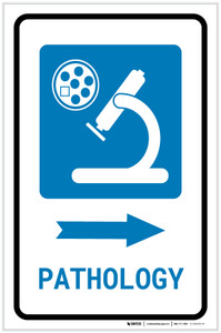 Pathology Right Arrow with Icon Portrait - Label