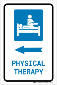 Physical Therapy Left Arrow with Icon Portrait - Label