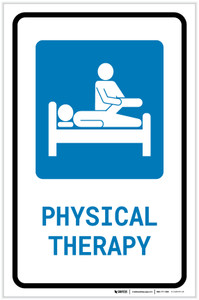 Physical Therapy with Icon Portrait - Label