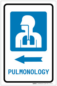 Pulmonology Left Arrow with Icon Portrait - Label