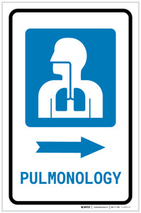 Pulmonology Right Arrow with Icon Portrait - Label