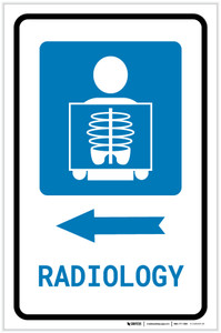 Radiology Left Arrow with Icon Portrait - Label