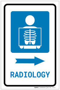 Radiology Right Arrow with Icon Portrait - Label