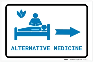 Alternative Medicine Right Arrow with Icon Landscape v2 - Label