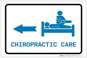 Chiropractic Care Left Arrow with Icon Landscape v2 - Label