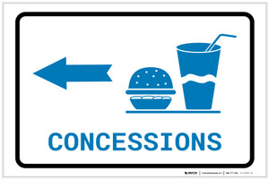 Concessions Left Arrow with Icon Landscape v2 - Label