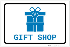 Gift Shop with Icon Landscape v2 - Label