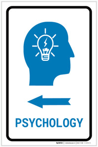 Psychology Left Arrow with Icon Portrait v2 - Label