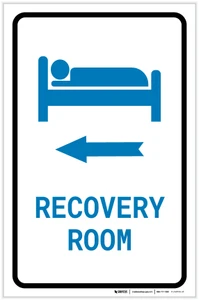 Recovery Room Left Arrow with Icon Portrait v2 - Label