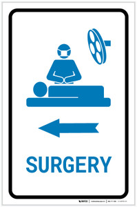 Surgery Left Arrow with Icon Portrait v2 - Label