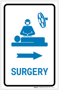 Surgery Right Arrow with Icon Portrait v2 - Label