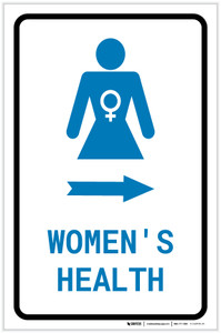 Women's Health Right Arrow with Icon Portrait v2 - Label