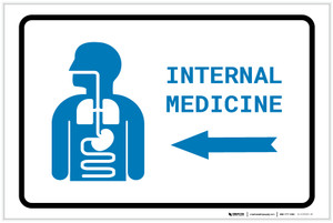 Internal Medicine Left Arrow with Icon Landscape v2 - Label