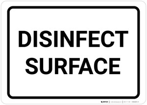 Disinfect Surface Landscape - Wall Sign