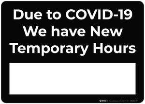 Due To Covid-19 We Are Only Offering Curbside Takeout Landscape - Wall Sign