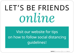 Let's Be Friends Online Landscape - Wall Sign