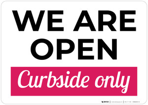 We Are Open Please Order Online Or By Phone Landscape - Wall Sign