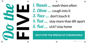Do The Five Help Stop The Spread Of COVID-19 with Icon - Banner