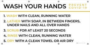 Wash Your Hands Prevent COVID-19 - Banner