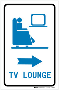 Tv Lounge Right Arrow with Icon Portrait - Label