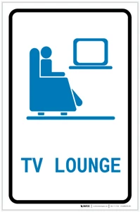 Tv Lounge with Icon Portrait - Label