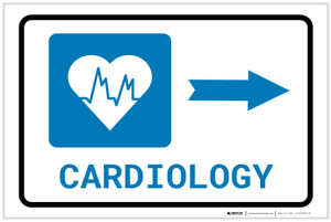 Cardiology Right Arrow with Icon Landscape - Label