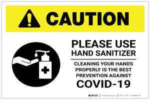 Caution: Cleaning Your Hands Properly is The Best Prevention Against Covid-19 Landscape - Label