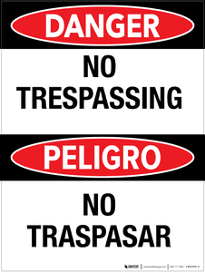 No Trespassing/ No Traspasar - Wall Sign