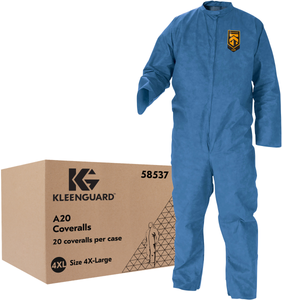 KleenGuard A20 - Blue XL Disposable Breathable Particle Protection Bib Coveralls/Overalls