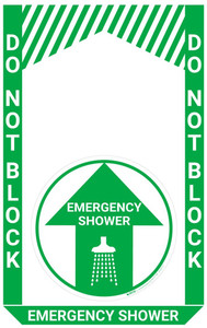 Emergency Shower - Pre Made Floor Sign Bundle Emergency Shower - Pre Made Floor Sign Bundle