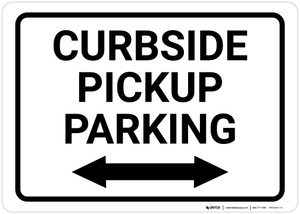 Curbside Pickup Parking Bidirectional Arrow Landscape - Wall Sign