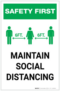 Safety First: Maintain Social Distancing with Icon Portrait - Label