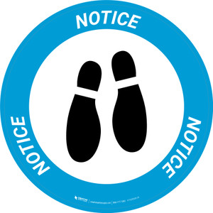 Notice: Shoe Print Down Circular v2 - Floor Sign