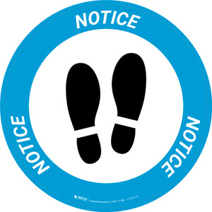 Notice: Shoe Print Up Circular v2 - Floor Sign