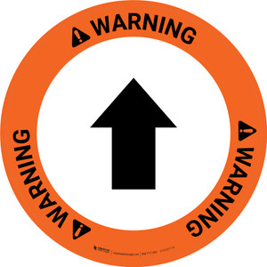 Warning: Up Arrow Circular - Floor Sign
