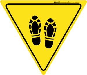 Shoe Print Up Yield - Floor Sign