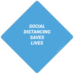 Social Distancing Saves Lives - Placard Sign