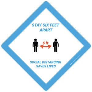 Stay 6Ft Aparts Social Distance Saves Lives - Placard Sign Stay 6Ft Aparts Social Distance Saves Lives - Placard Sign