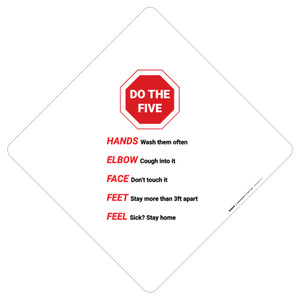 Do The Five Stop Sign Graphic - Placard Sign Do The Five Stop Sign Graphic - Placard Sign