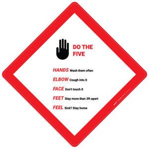 Do The Five Hand Graphic - Placard Sign Do The Five Hand Graphic - Placard Sign