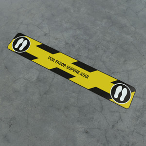 Por Favor Espere Aqui - Feet- Social Distancing Strip