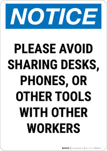 Notice: Please Avoid Sharing Portrait - Wall Sign
