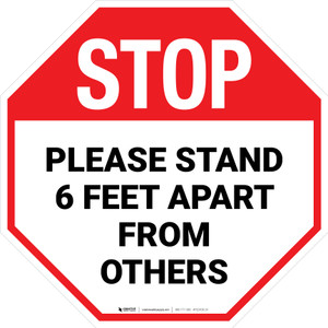 STOP Please Stand 6 Feet Apart From Others Stop