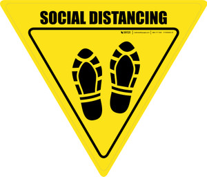 Social Distancing Shoe Prints Yield - Floor Sign