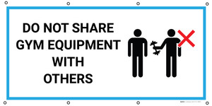 Do Not Share Gym Equipment With Others with Icon - Banner