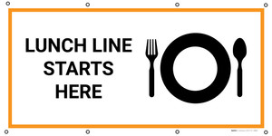 Lunch Line Starts Here with Icon - Banner