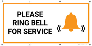 Please Ring Bell For Service with Icon - Banner