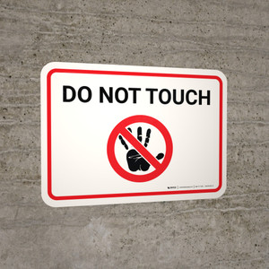 Do Not Touch with Icon Landscape - Wall Sign