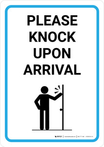 Please Knock Upon Arrival with Icon Portrait - Wall Sign