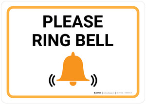 Please Ring Bell with Icon Landscape - Wall Sign